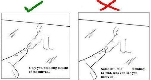 How To Tell If A Mirror Is Two Way, How To Know If A Mirror Is 2 Sided